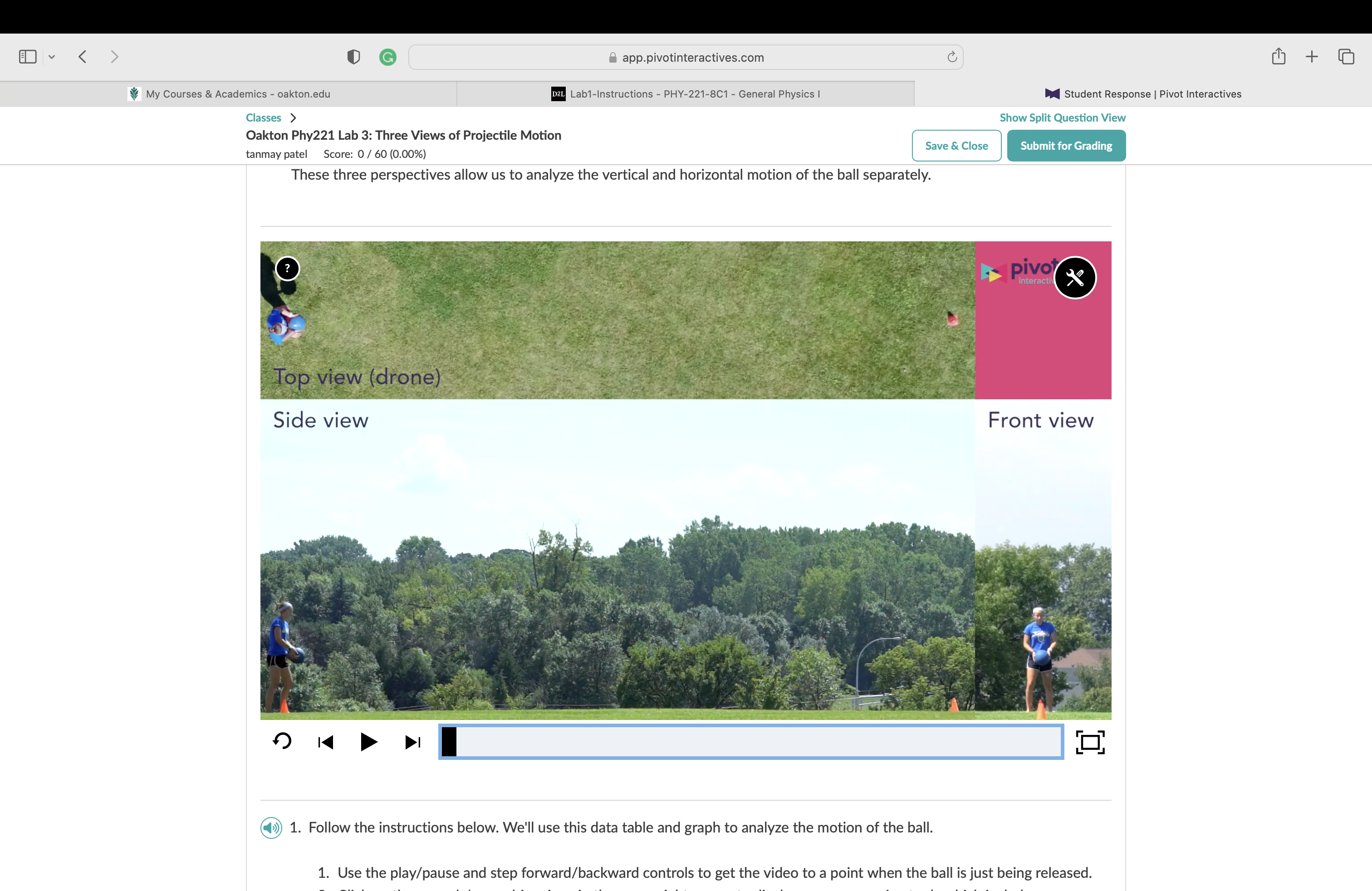 stop watch. 3. Click on the coordinate axes and drag them so