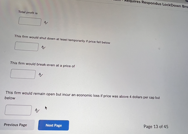 in a perfectly competitive market In the economic short run. Assume that