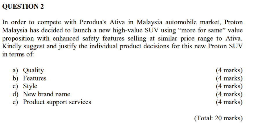 how to answer for this question? QUESTION 2 In order to compete