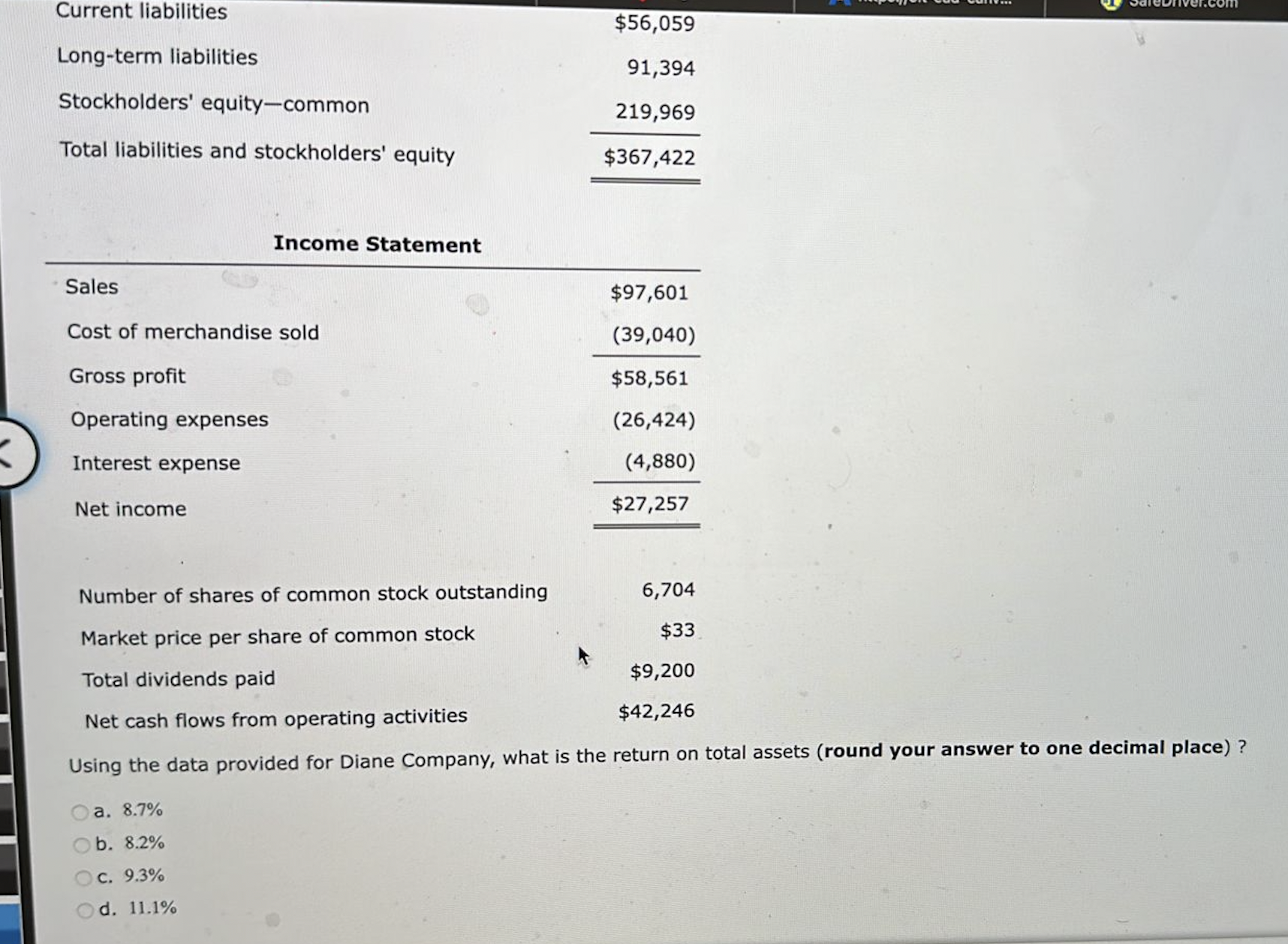 I' Current liabilities $56 059 W V " Long-term liabilities 91