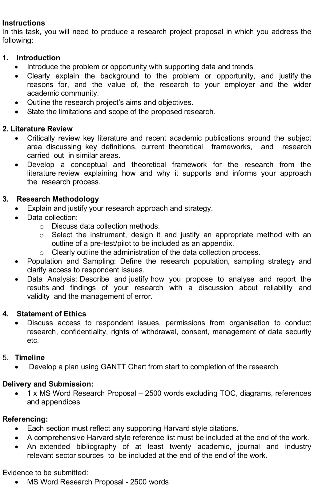 Need A Project proposal - Subject Area " The impact of Training