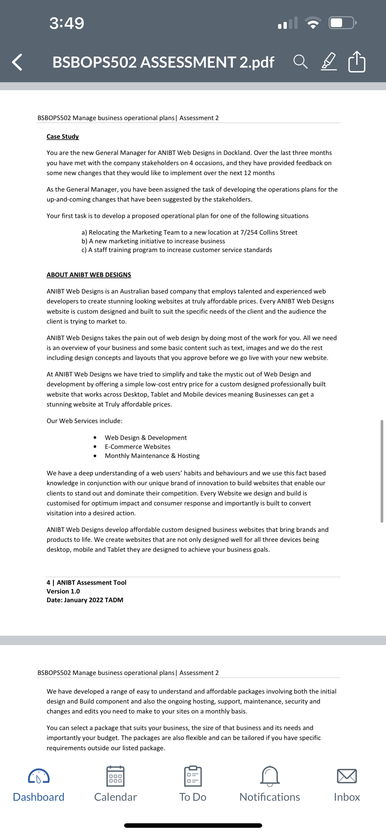 then need to communicate and explain this to the relevant work teams