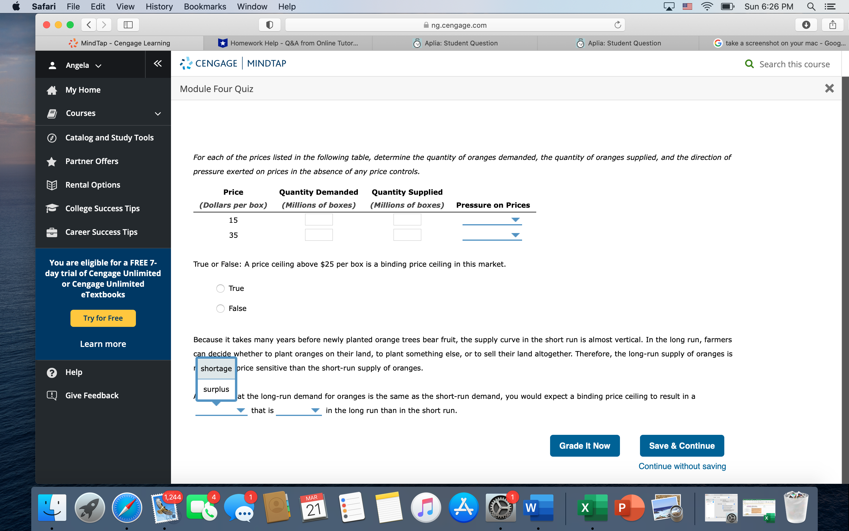 5 U Engcengagecom (D 0 1 o': CENGAGE I MINDTAP Q Search