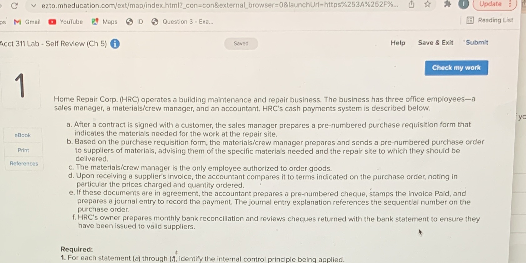 C v ezto.mheducation.com/ext/map/index.html?_con=con&external_browser=0&launchUrl=https%253A%252F%... ( * *0 Update s M Gmail YouTube
