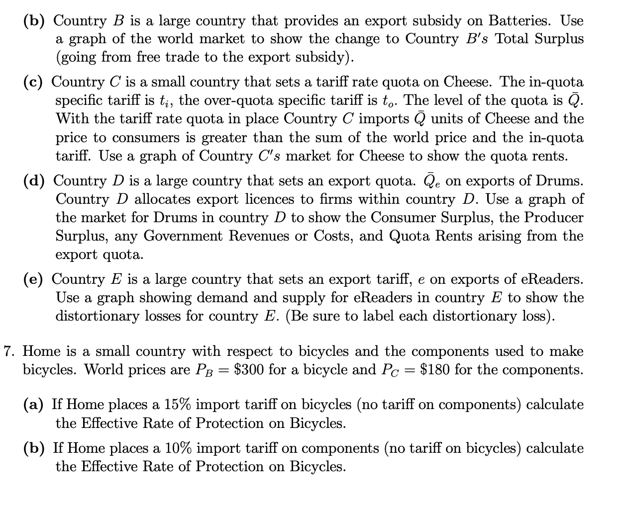 country's Terms of Trade?Using two diagrams of the Home country's PPF, show