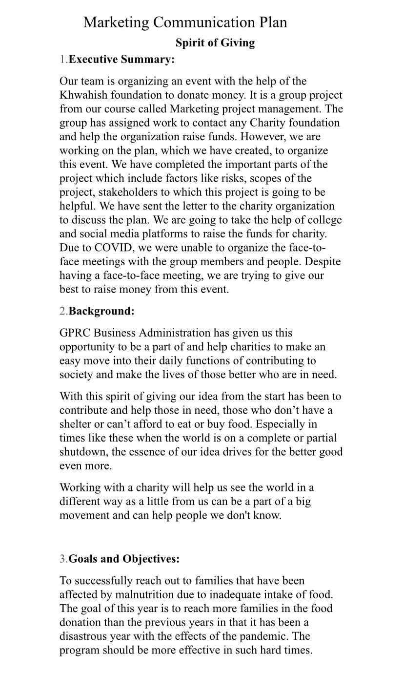 team .mutliple activities, not only one situation and at least six brief