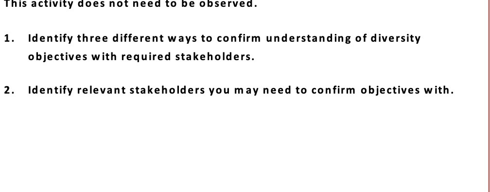  This activity does not need to be observed. 1. Identify three