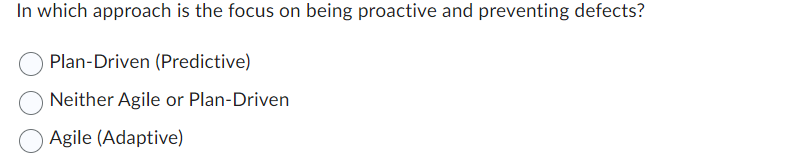  In which approach is the focus on being proactive and preventing