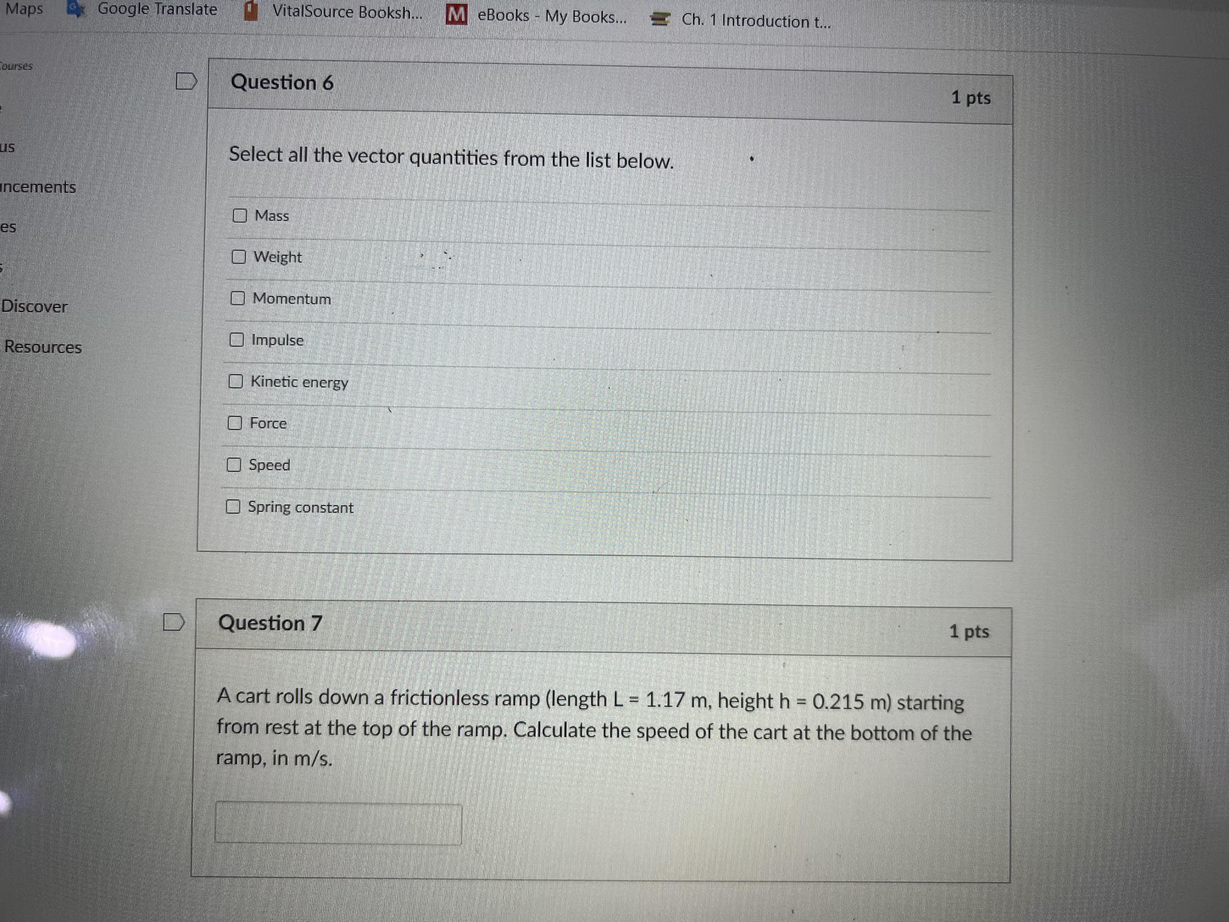 pts A student measures the area of a rectangle, in cm, as