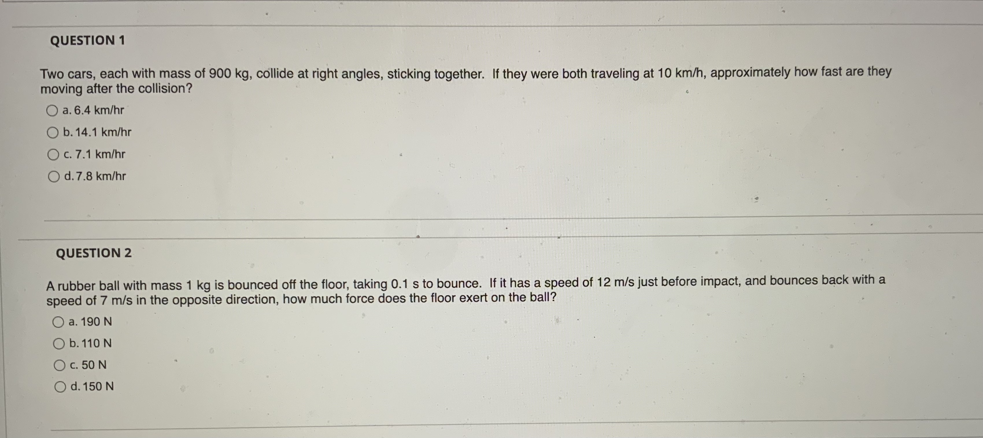 the magnitude of the momentum of the two combined cars after the