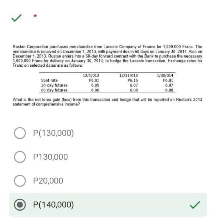units of raw materials for 100,000 FC from a foreign supplier. The