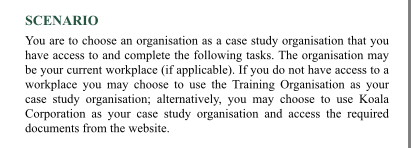 for WHS Requirements of the Organisation Develop a proposal/report for management for