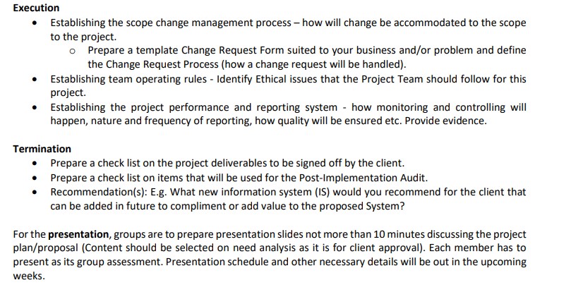 case study provided below]. Later you would present the findings through presentation