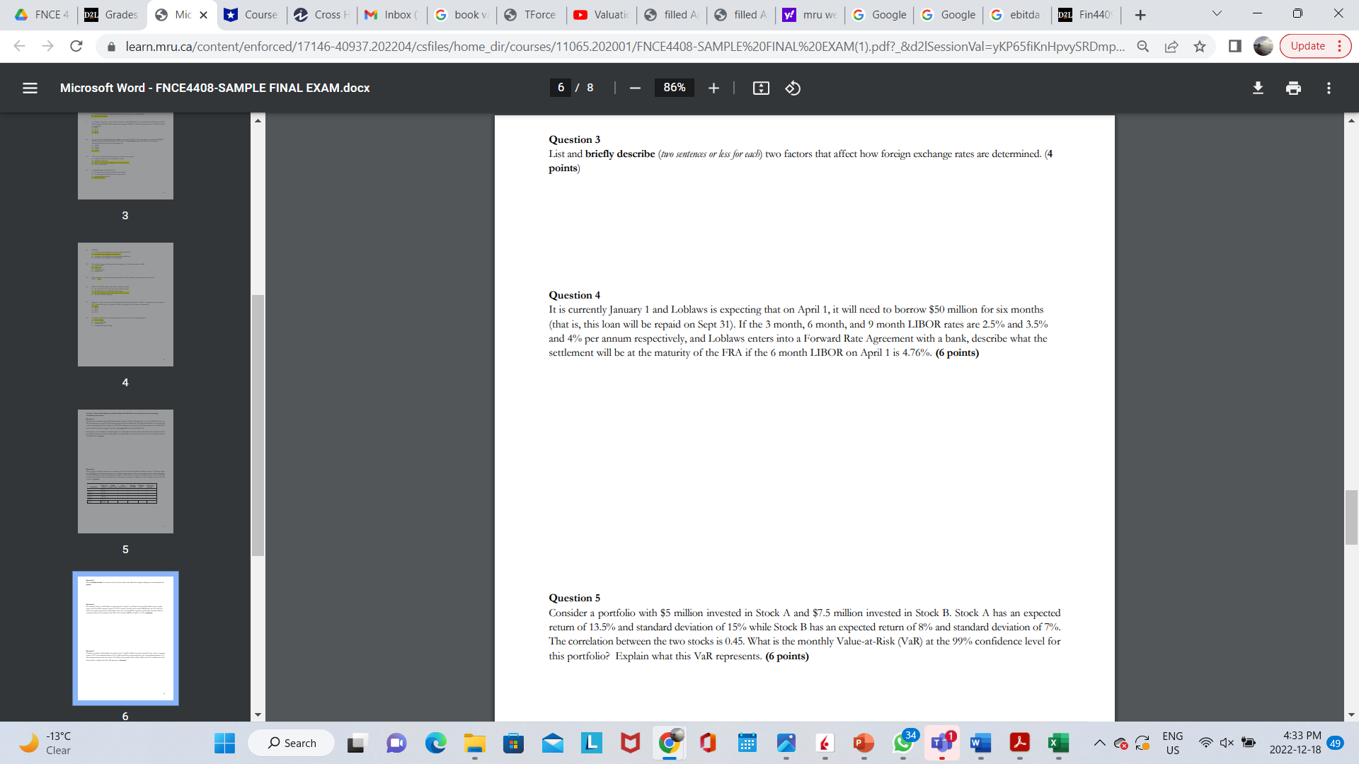 FNCE 4 D2L Grades Mic X Course Cross H M Inbox