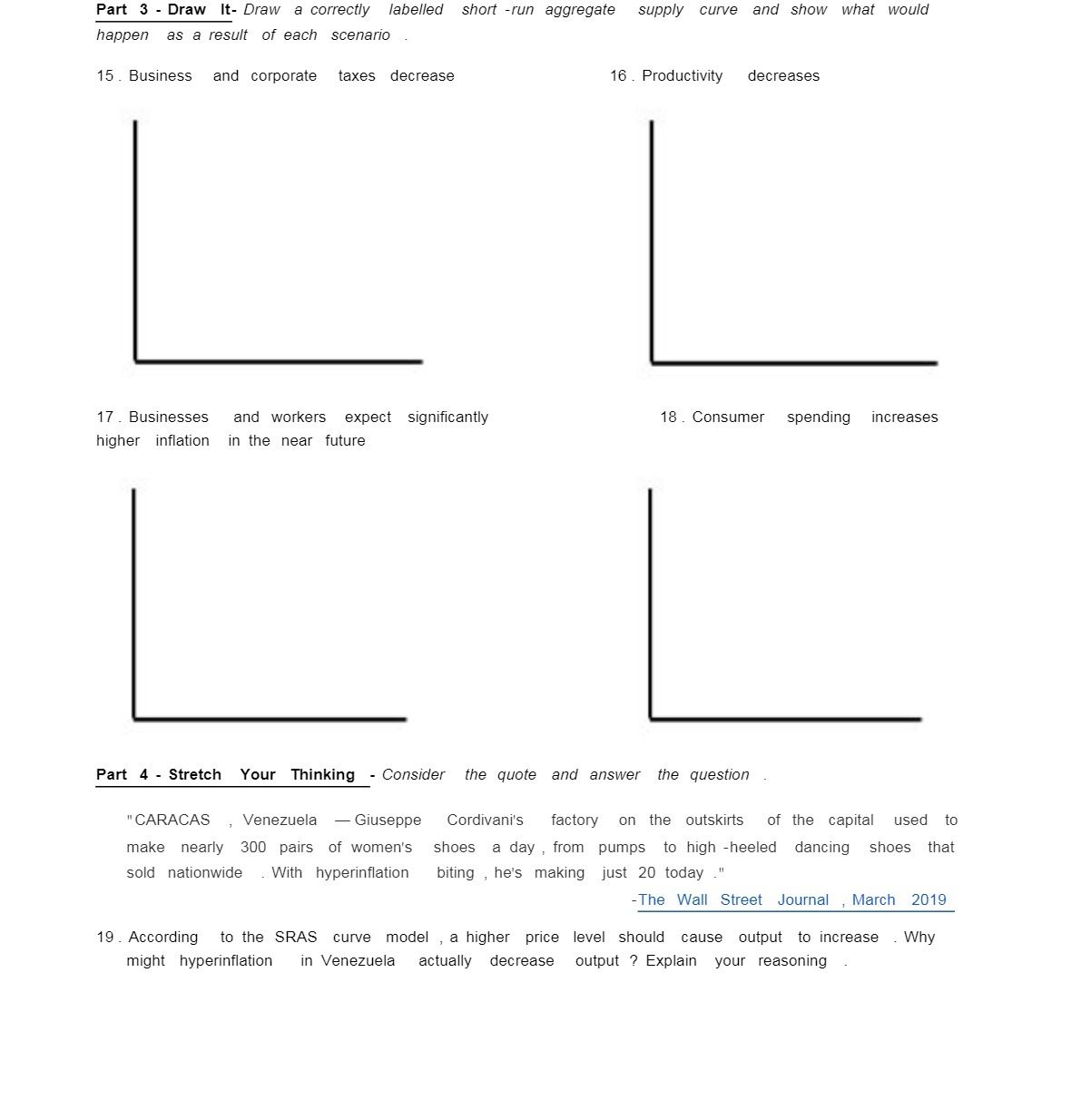 Part 3 - Draw It- Draw a correctly labelled short -run