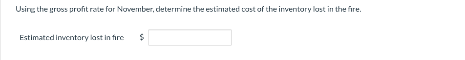 the following inventory- related data for November and December. December November {to