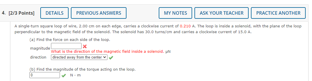  4. [2/3 Points] DETAILS PREVIOUS ANSWERS MY NOTES ASK YOUR TEACHER