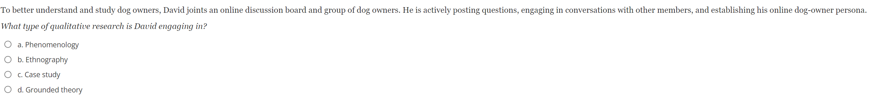 0 b, Qualitative data 0 c, Quantitative data Q d, Computational data