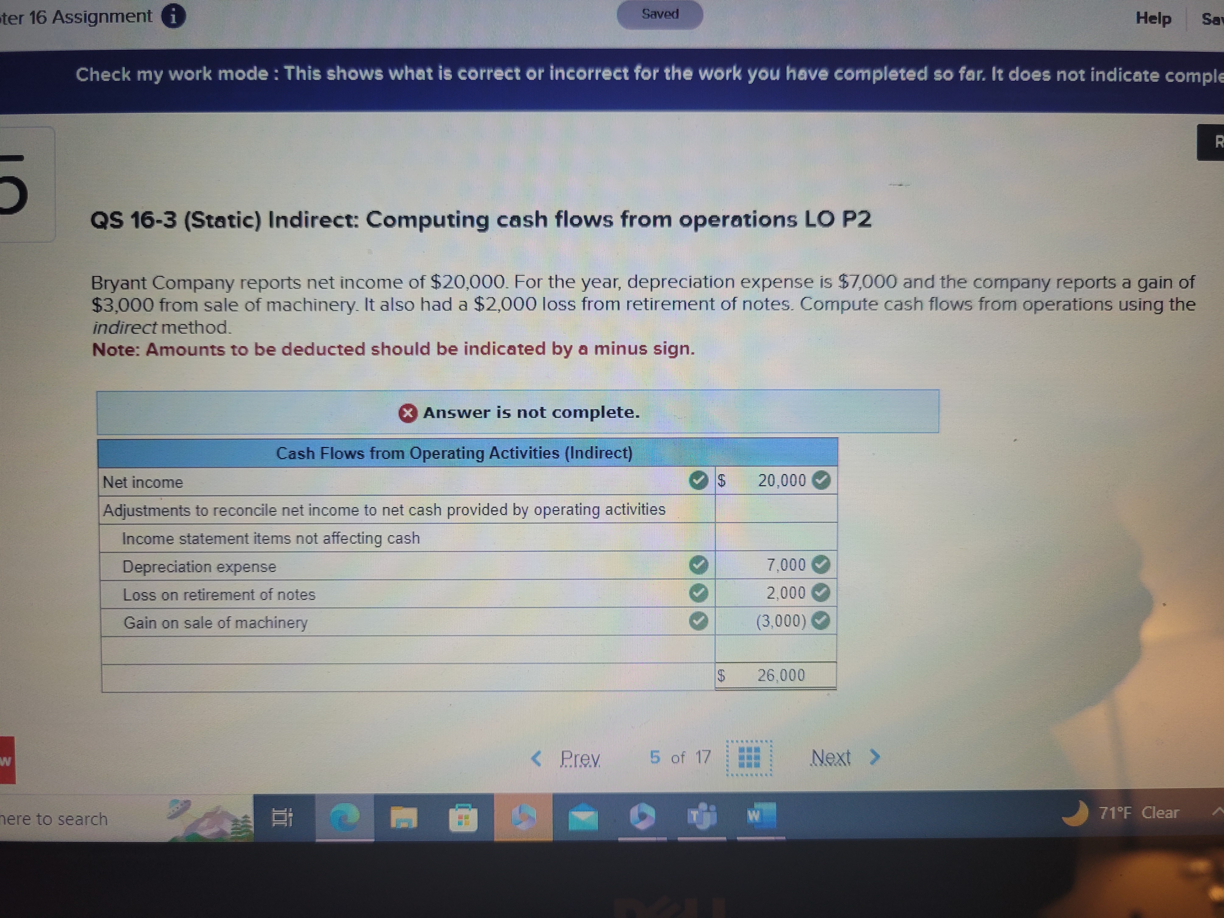 ter 16 Assignment i Saved Help Sa Check my work mode