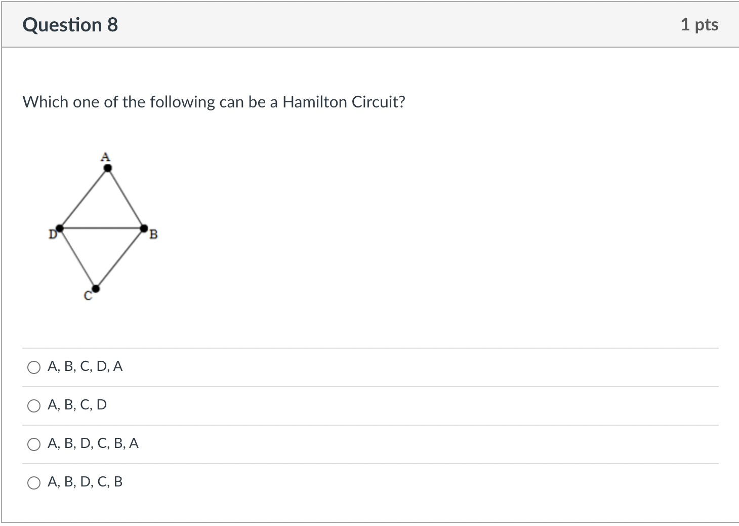 4 C 8 B 5 6 A What is the nearest neighbor