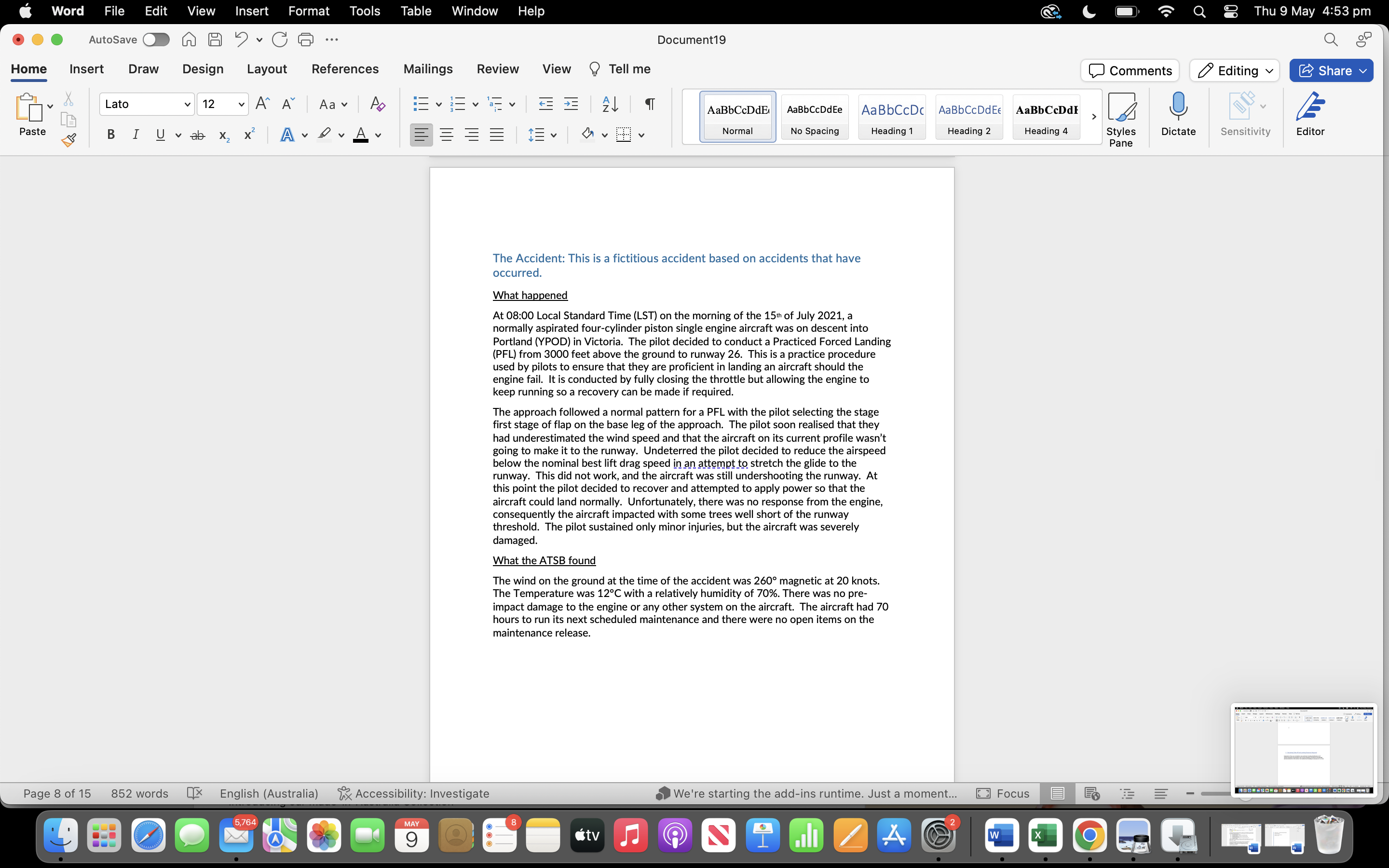 O 2 Q g Thu 9 May 4:53 pm AutoSave A A