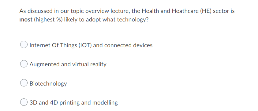 (FS) O Health and Healthcare (HE) Automotive (AUTO)According to the World Economic