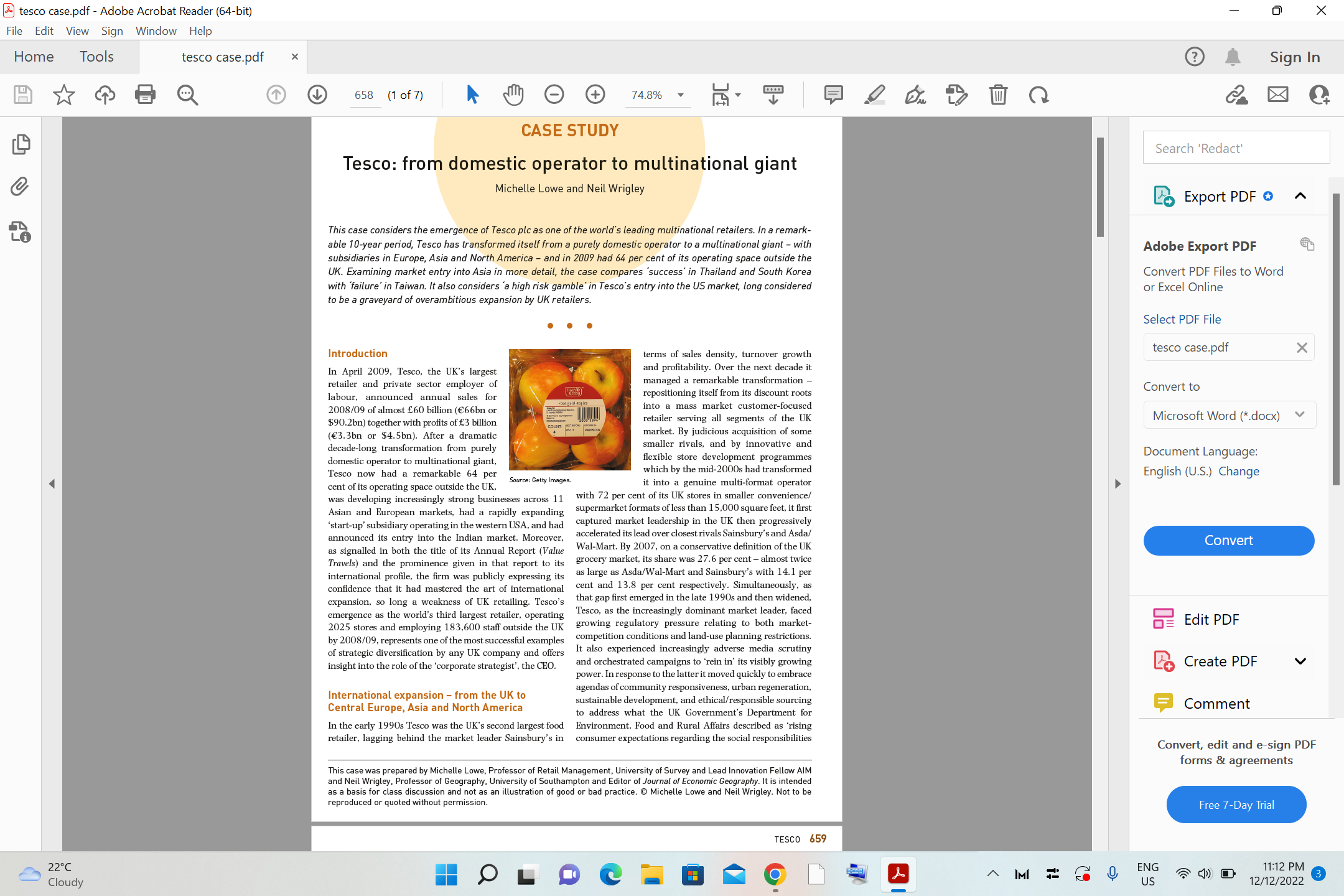  tesco case.pdf - Adobe Acrobat Reader (64-bit) X File Edit View