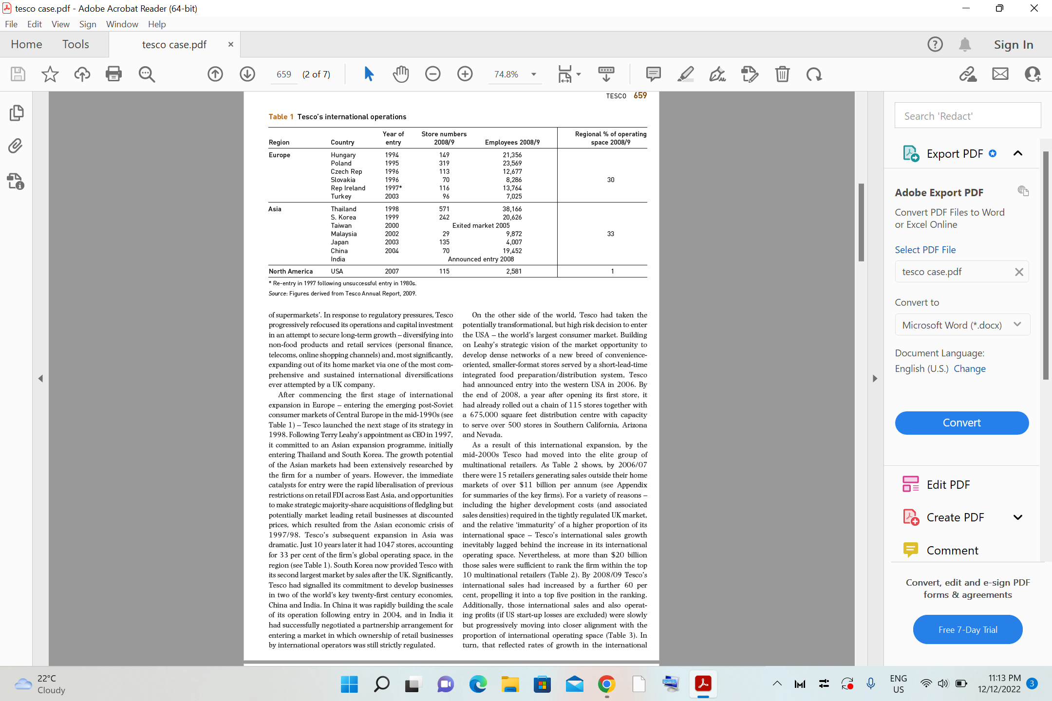 Sign Window Help Home Tools tesco case.pdf X ? A Sign In
