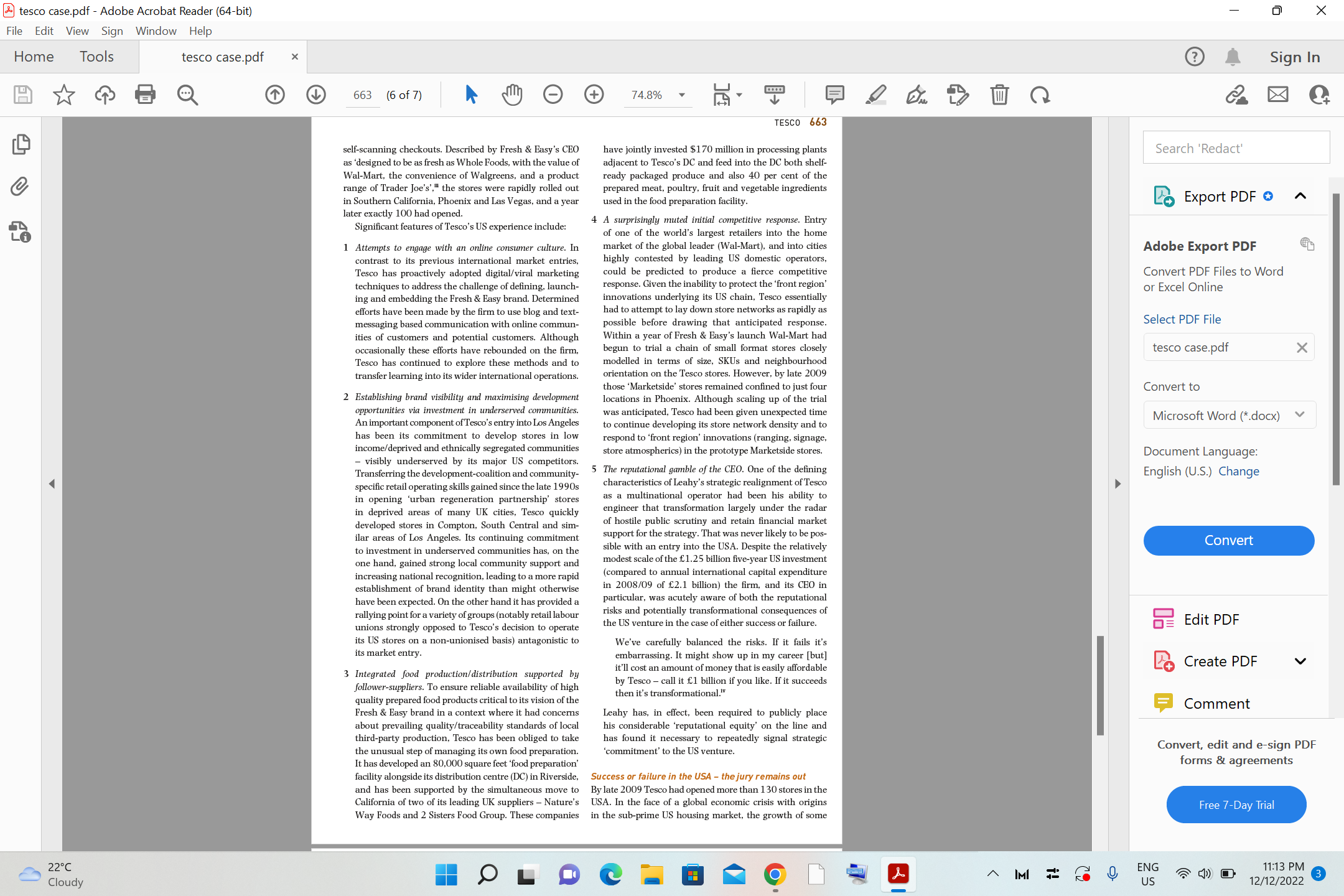 world's leading multinational retailers. In a remark- able 10-year period, Tesco has