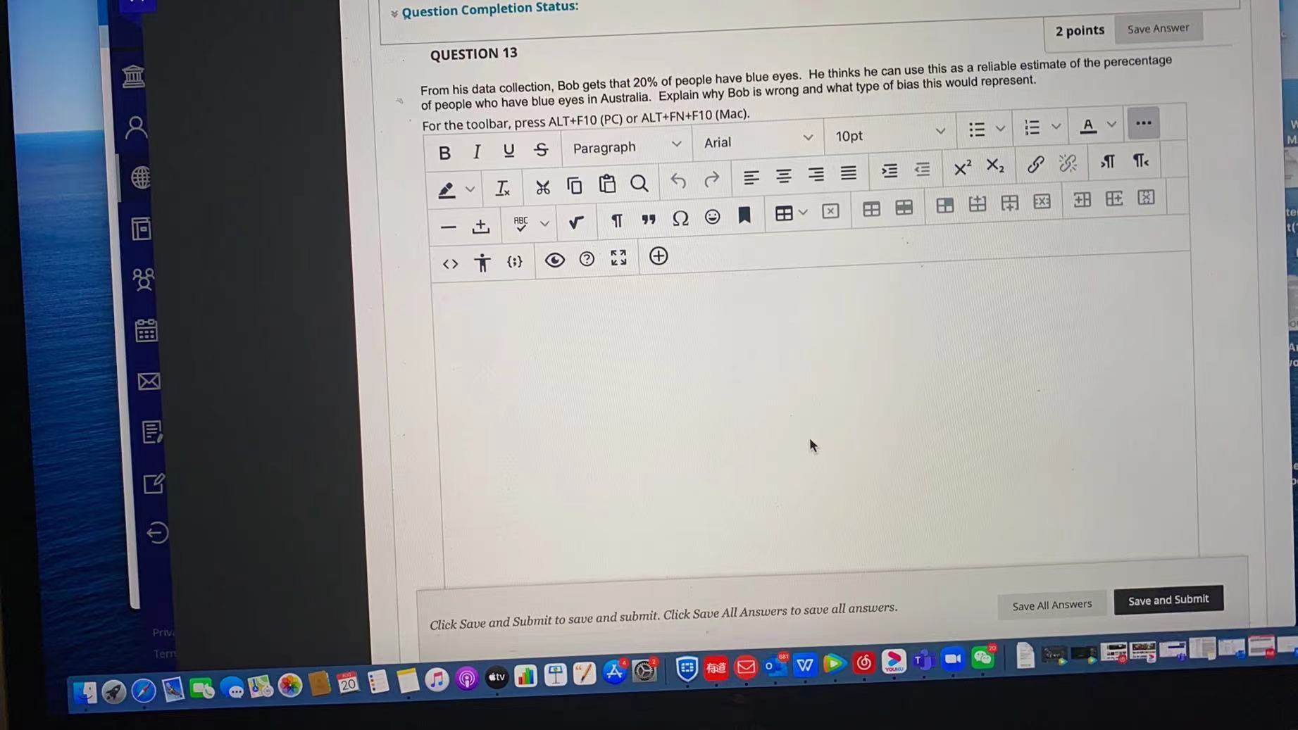 be true? (Assume both P(A) and P(B) > 0) O a. P(AnB)
