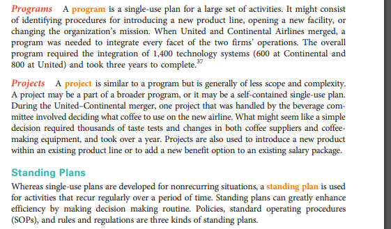 OPERATIONAL PLANNING Another critical element in effective organizational planning is the development
