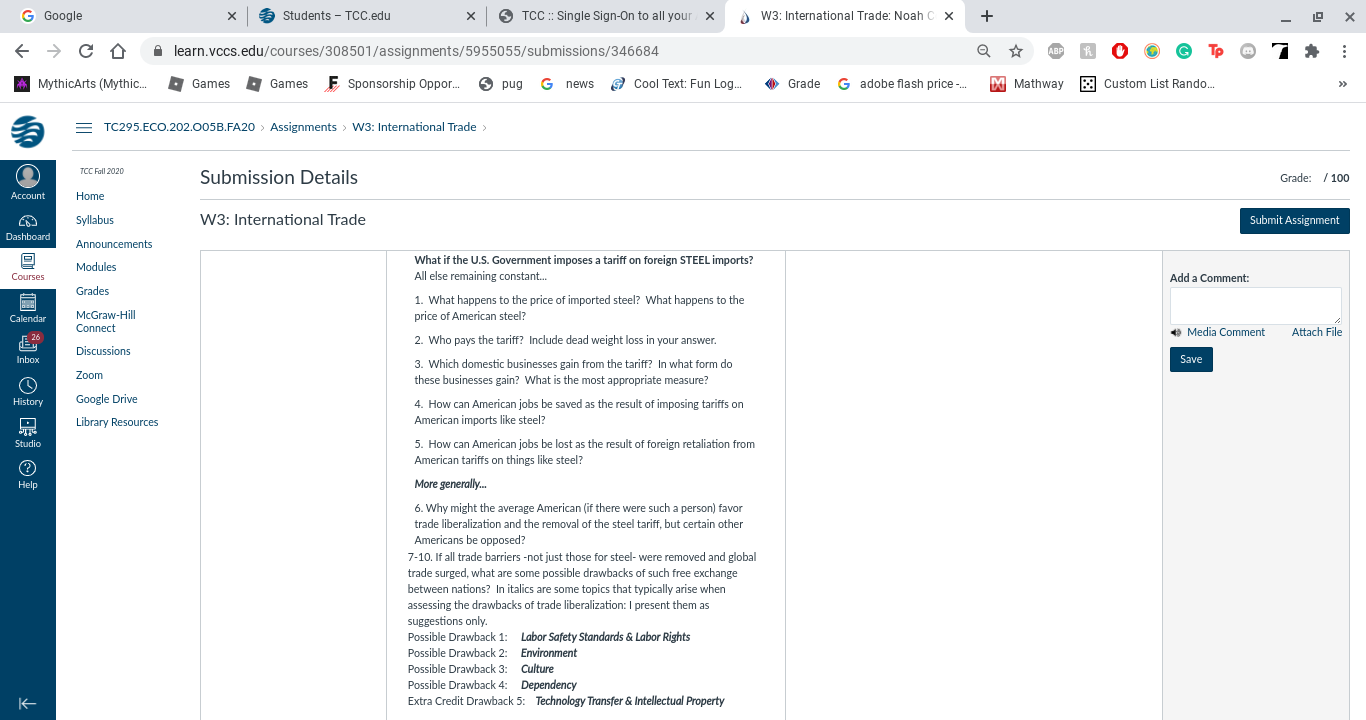 I just need help with Possible Drawback 3. Thank you! :) G
