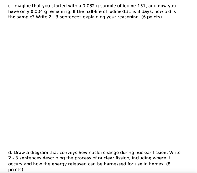 for the alpha decay of 2:\"9. (3 points) Mi b. Write the
