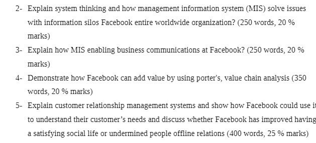 2- Explain system thinking and how management information system (MIS) solve