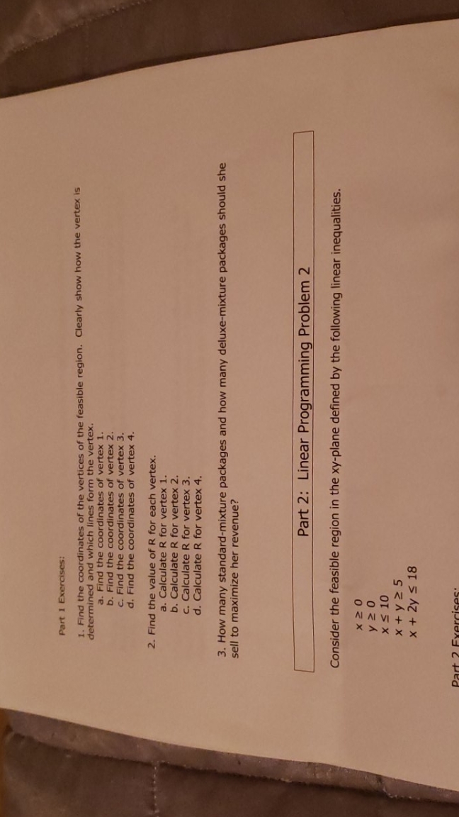 I need help with my math assignment I really don't understand Part