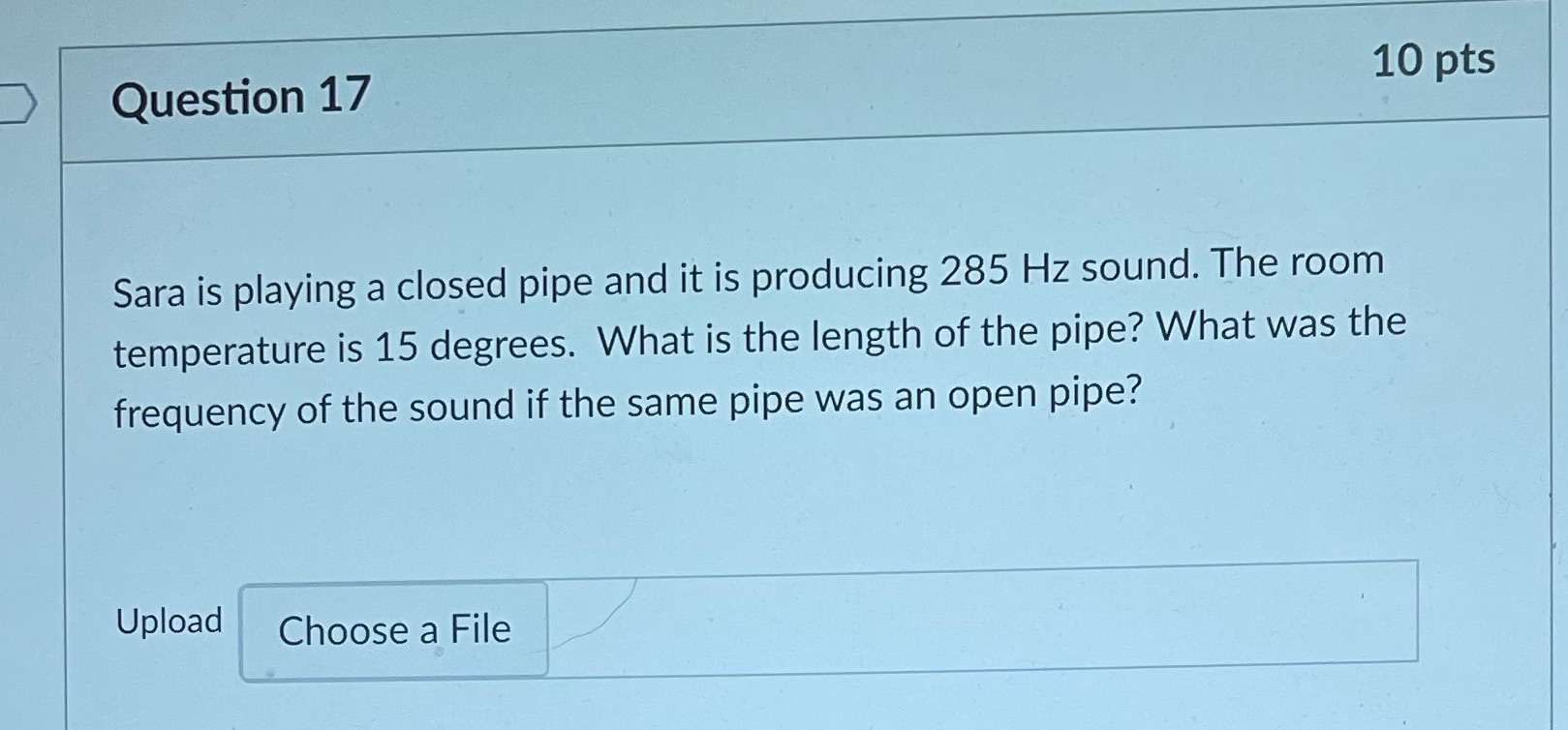 Question 17. Please show all work and necessary formulas. Question 17 10