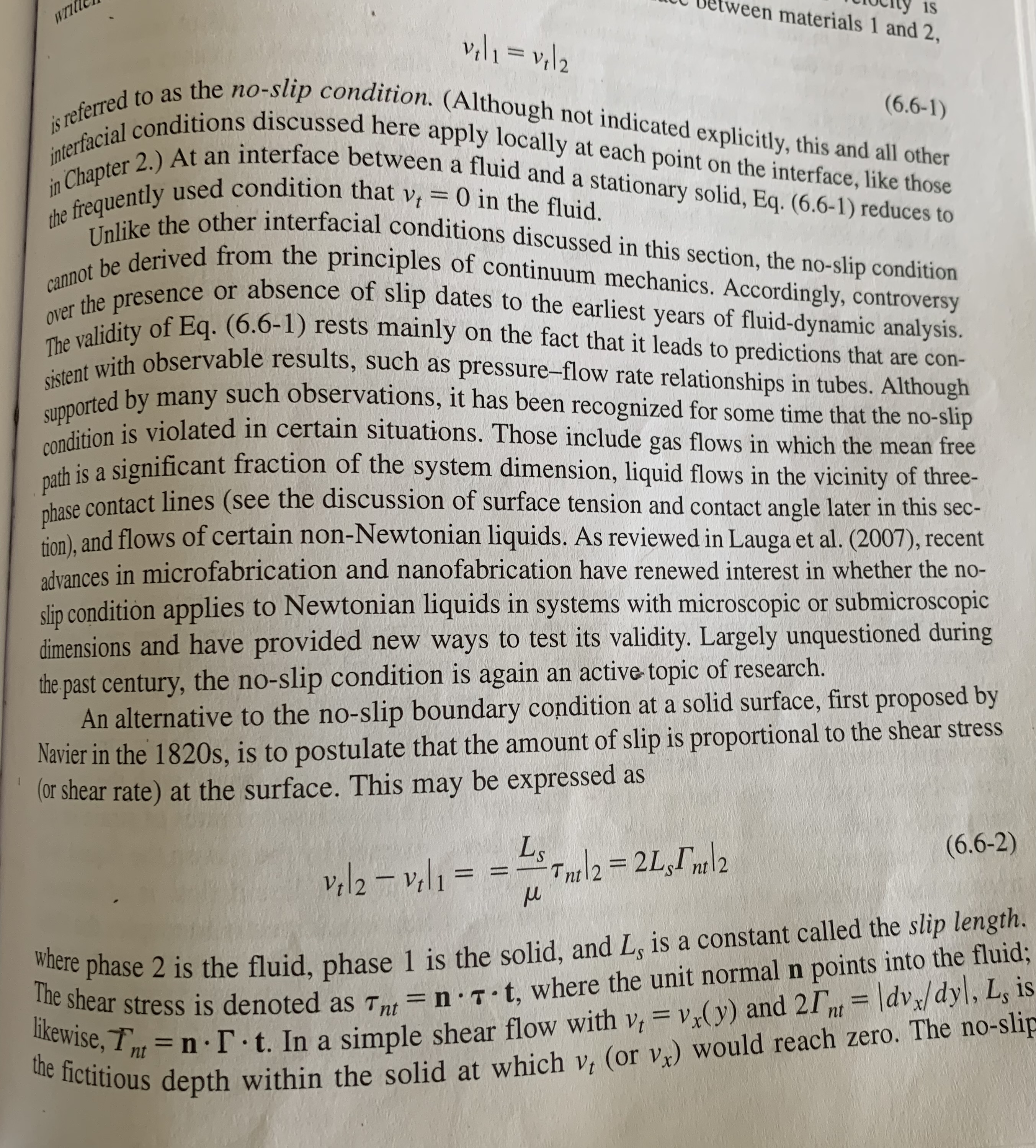 condition at a tube wall is replaced by one based on Eq.