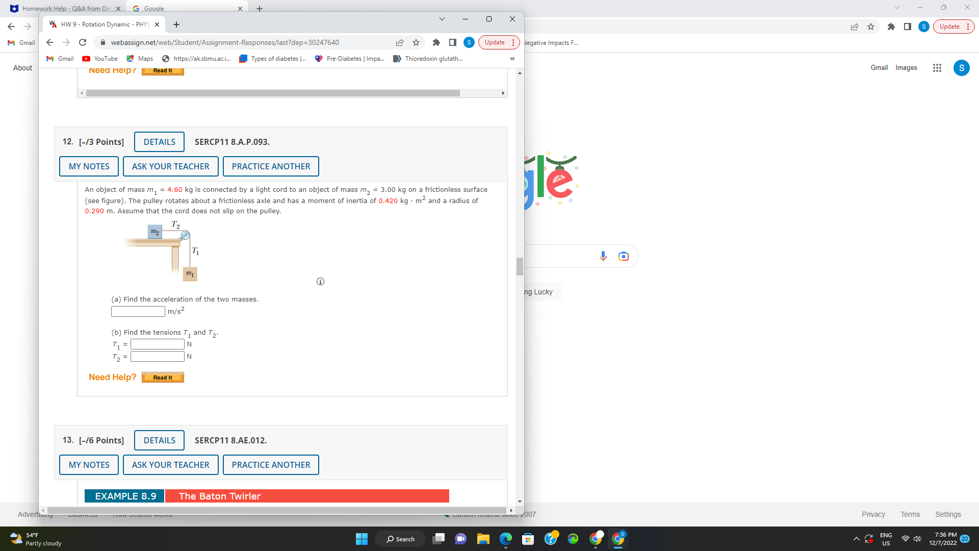 M Gmail > C A webassign.net/web/Student/Assignment-Responses/last?dep=30247640 Update legative Impacts F... M Gmail