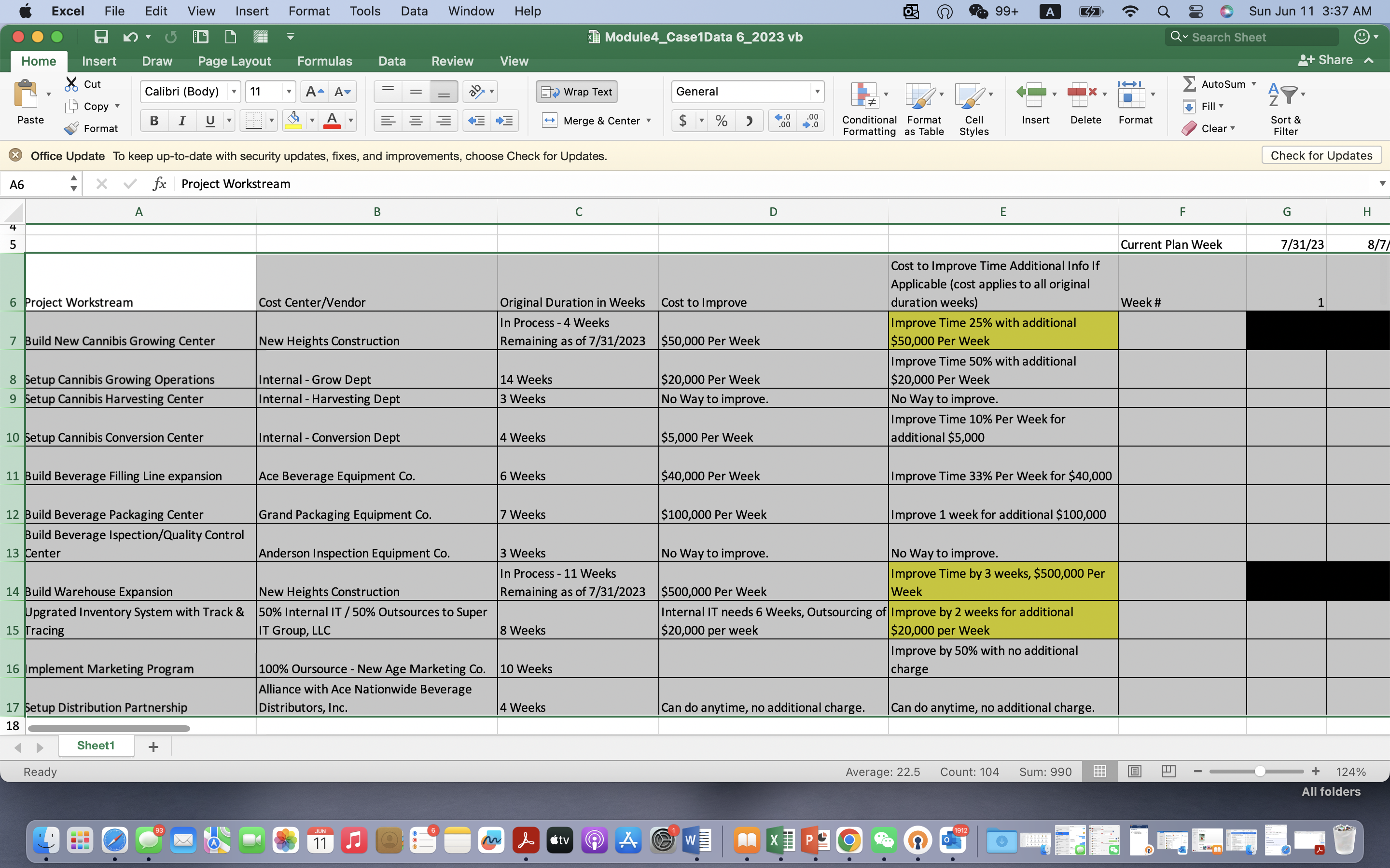 the new lead project manager at Higher-Up Beverage company. The Search 'Reduce