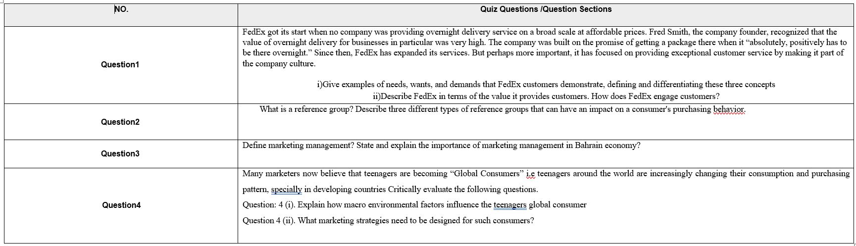 Question OneCase StudyFedEx got its start when no company was providing overnight