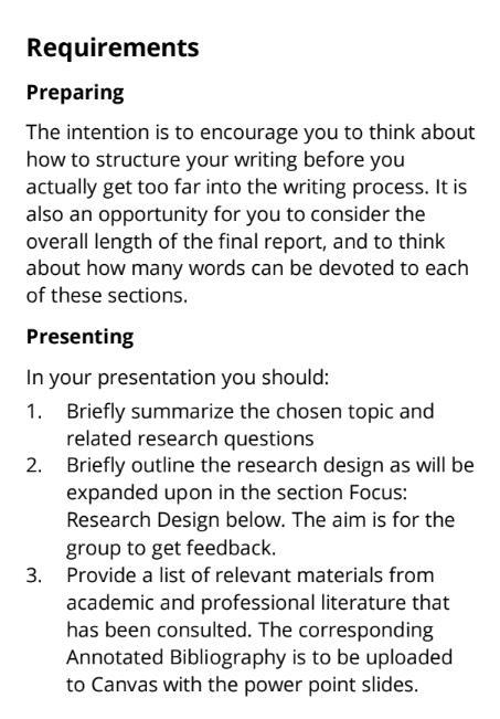 This assignment is focusing on Research method and research proposalResearch Portfolio: Presentation