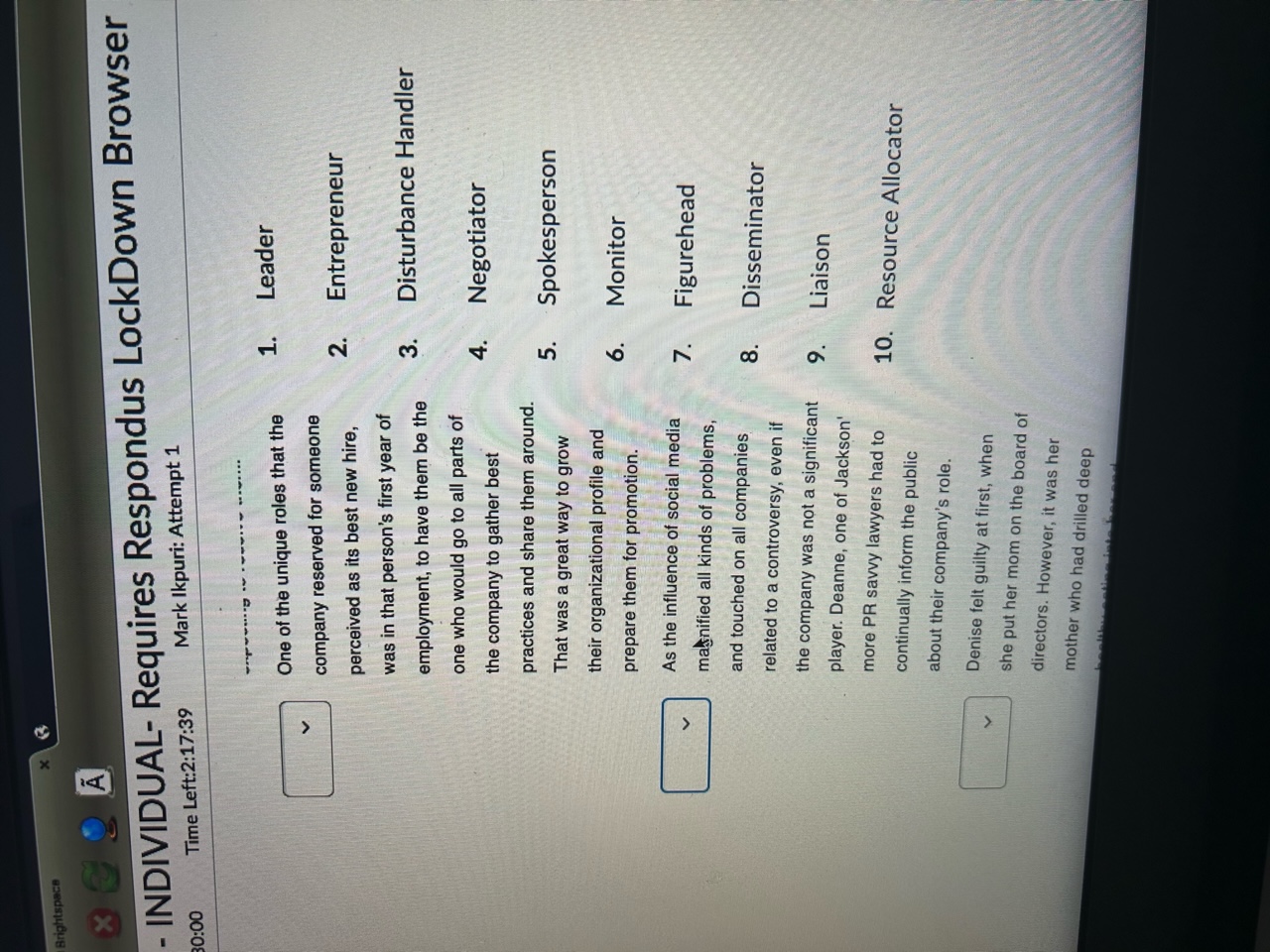 Listen The self management model (based on the Morning Star company) has