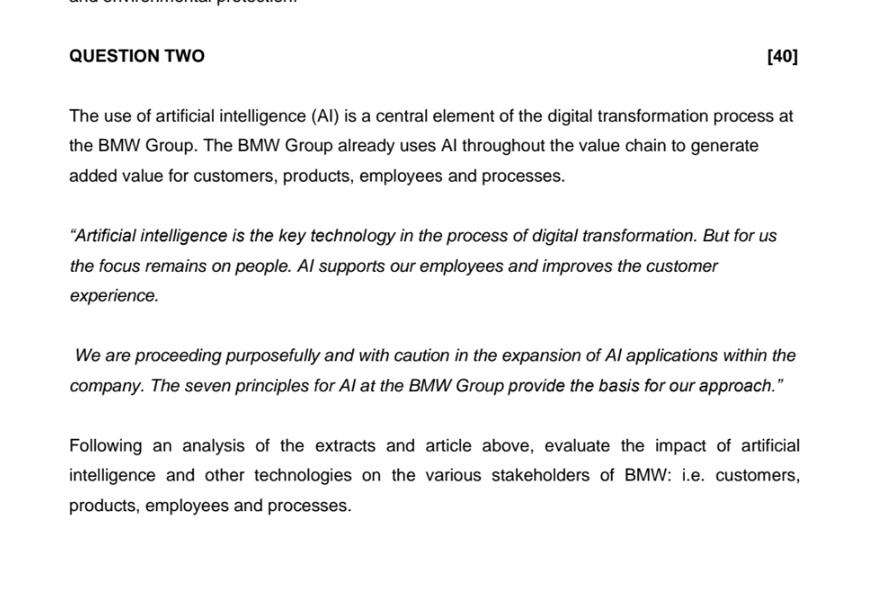 Please answer the question in full details consider the mark allocation QUESTION
