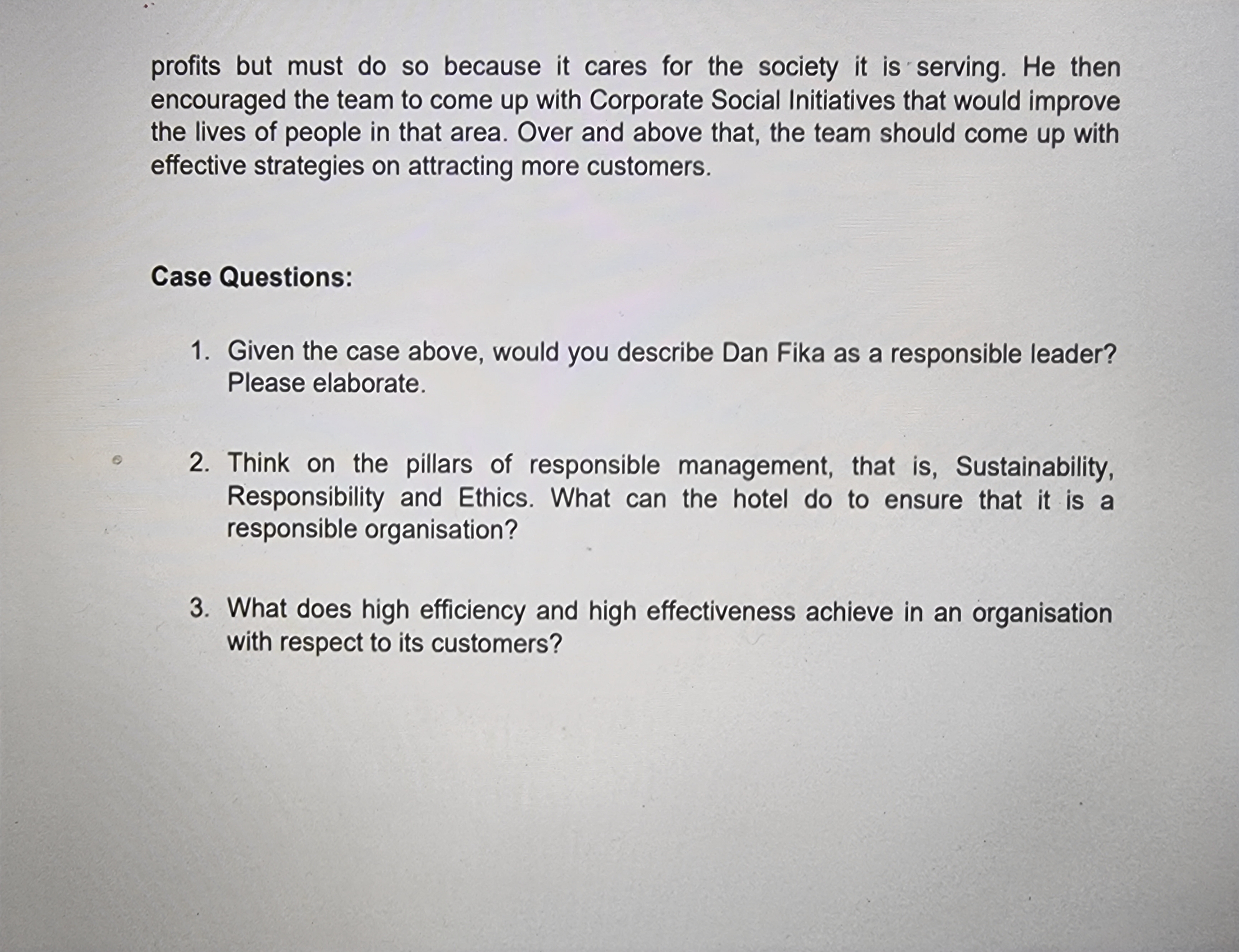 profits but must do so because it cares for the society