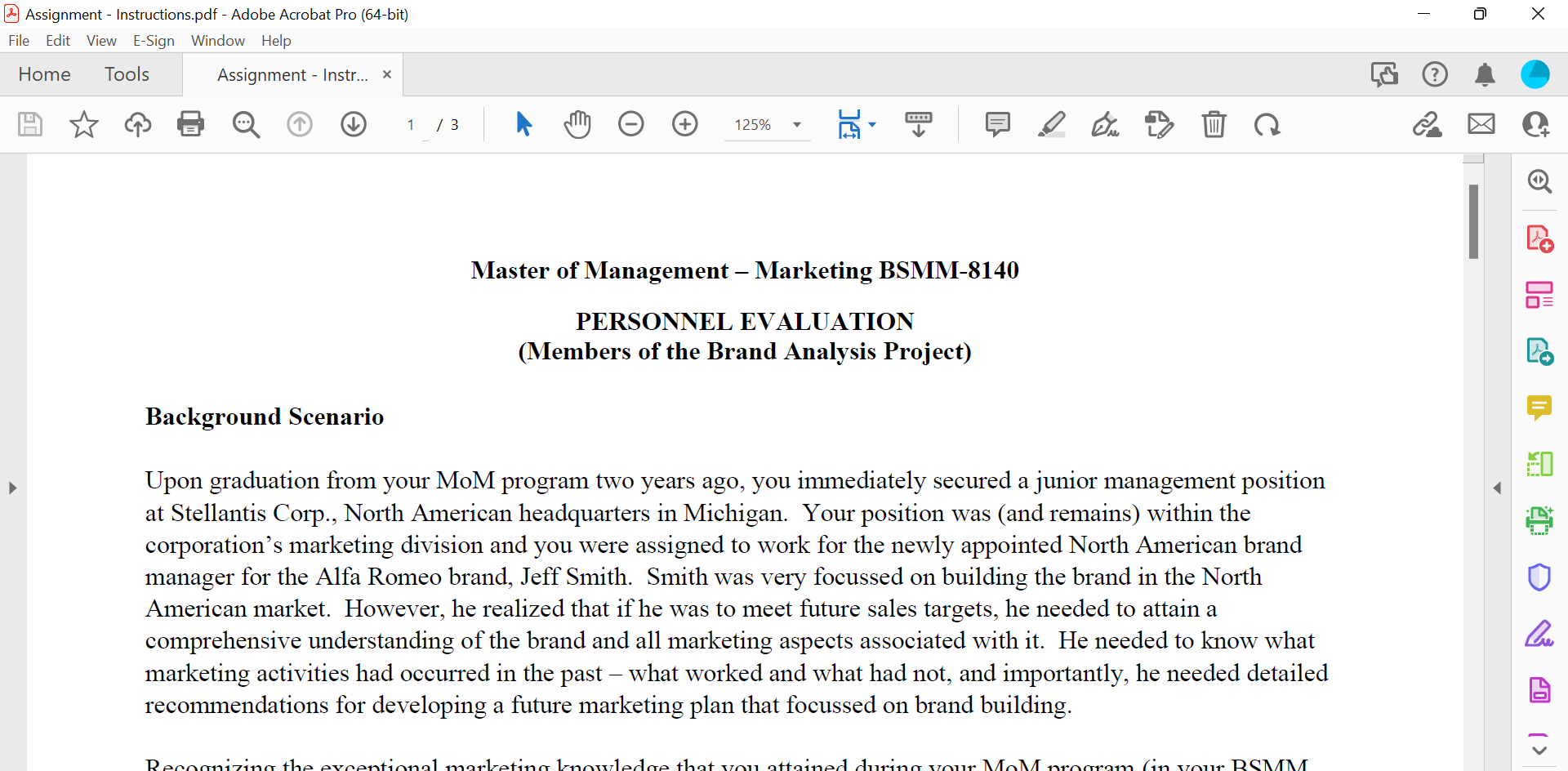 View E-Sign Window Help Home Tools Assignment - Instr... x ? 3