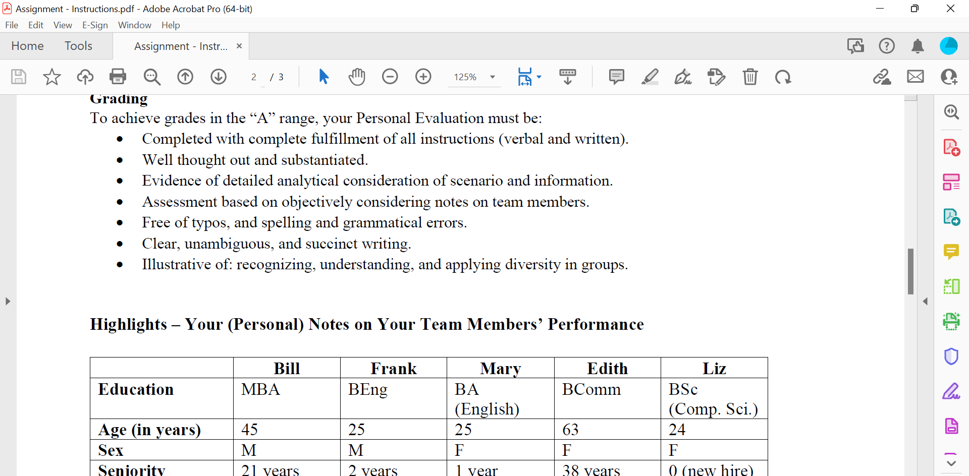 in terms of "volume" of work. . Generally, meets deadlines, although there