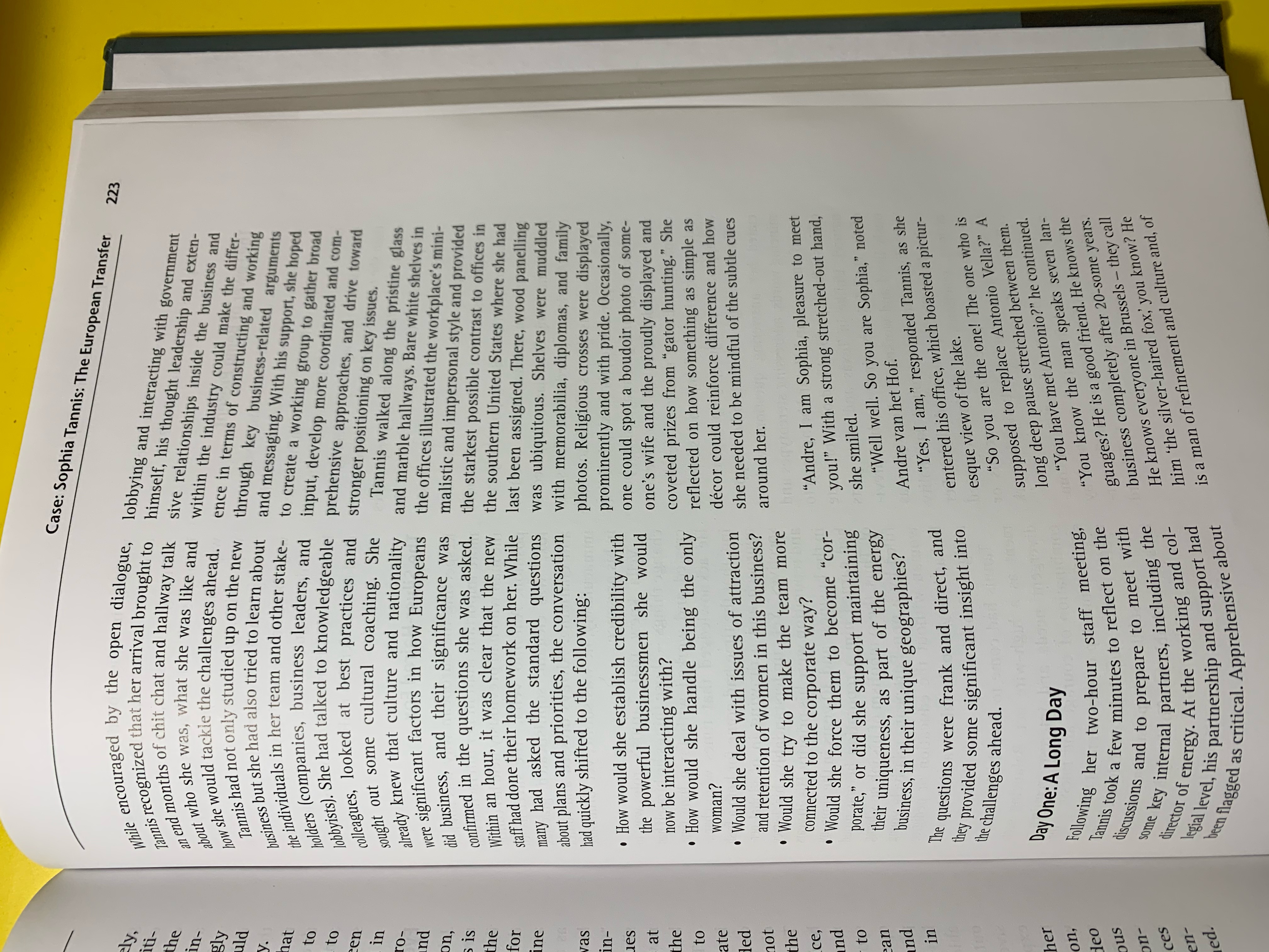 previous transitions help with this significant international undertaking?What would have been your