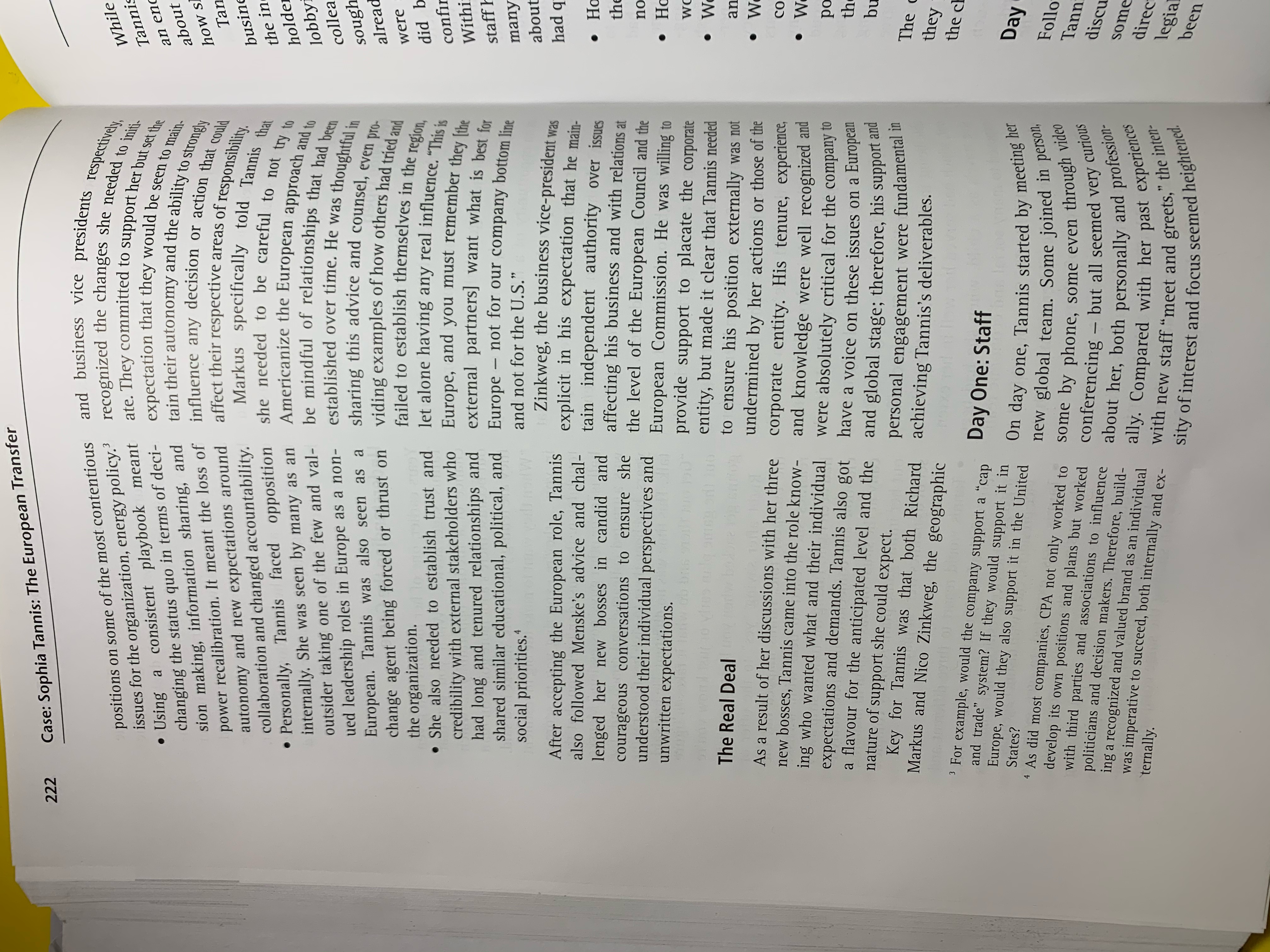 reaction to van het Hof's opening salvo?How did Tannis prepare for the