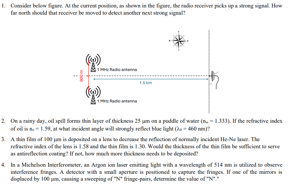 Can I get the answers for these Optics problems? could you also