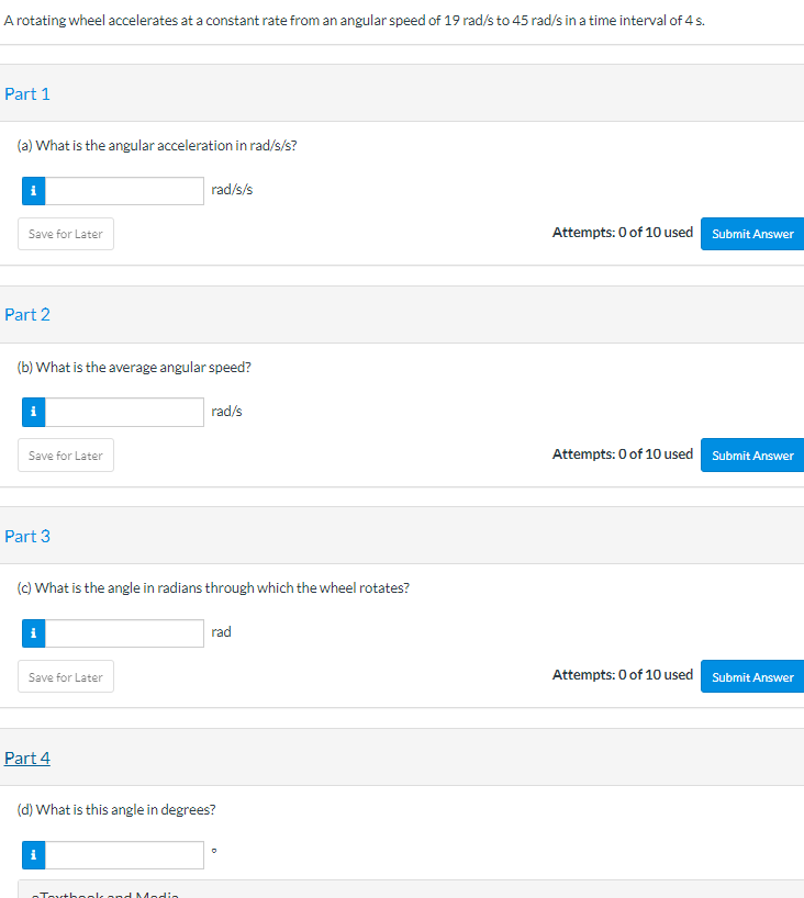  A rotating wheel accelerates at a constant rate from an angular